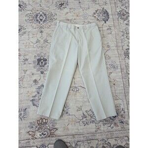 #454 Farah Men's beige khaki chino dress pants 36x29 100% Cotton